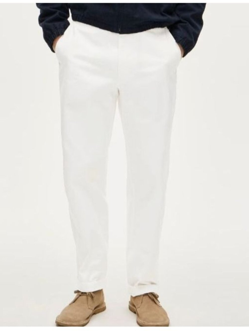 J.Crew Classic Chino Pant 38x32 White Cotton Retro Relaxed Preppy Office Work